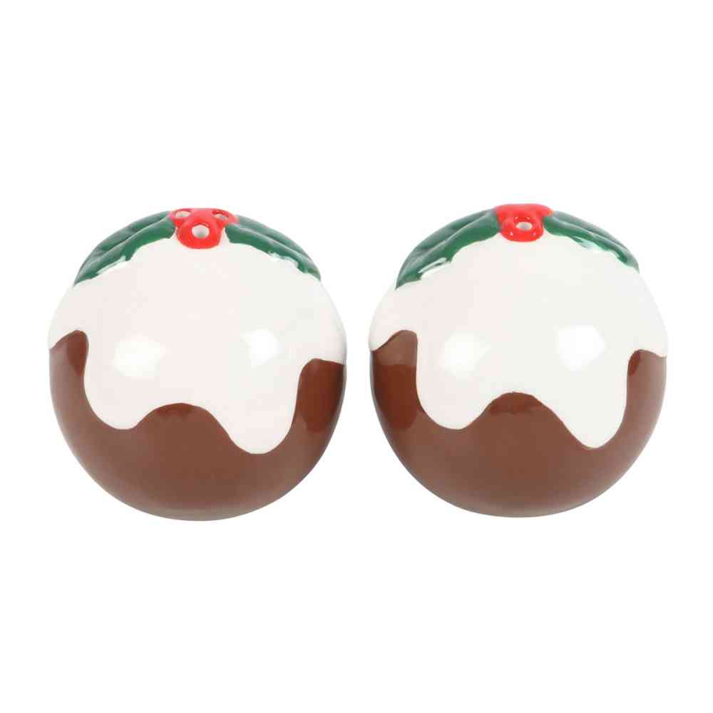 Something Different - Christmas Pudding Salz- und Pfefferstreuer - Mehrfarben